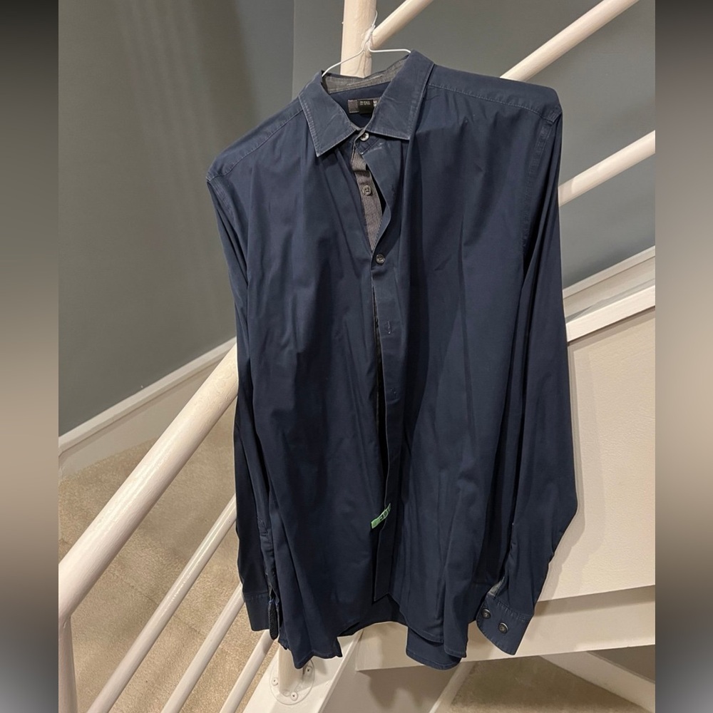 Kenneth Cole Reaction Navy Blue Dress Shirt - XL